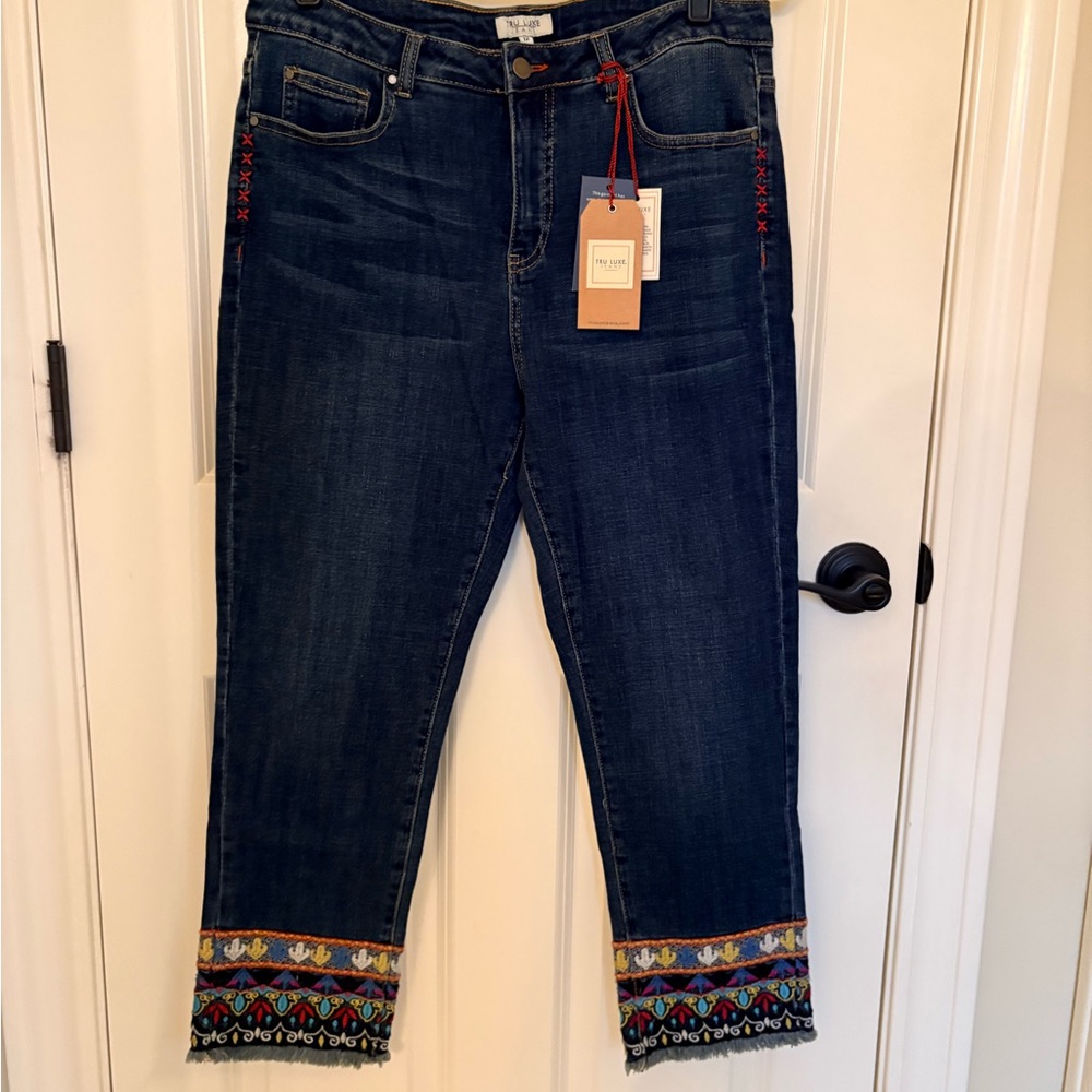 Embroidered Blue Jeans